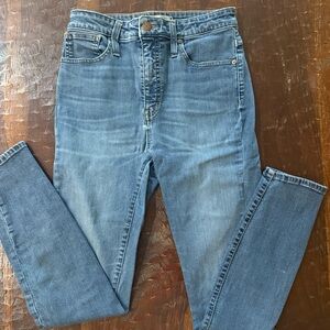 Madewell Curvy Highrise Skinny Fit Blue Jeans Size 27
